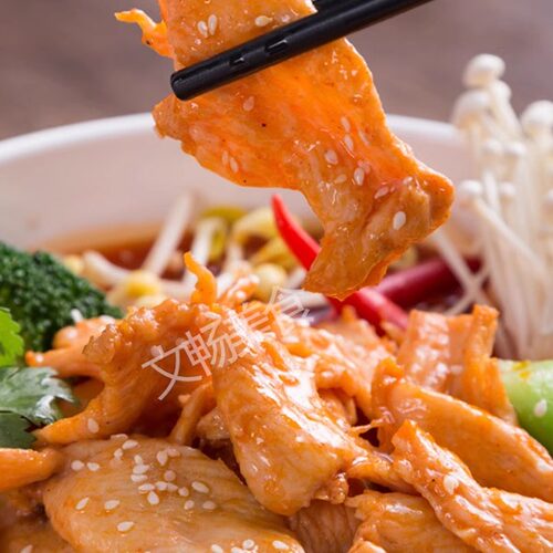 文畅奥尔良鸡肉片麻辣烫火锅香锅食材调理腌制鸡胸肉片20斤包邮 - 图0