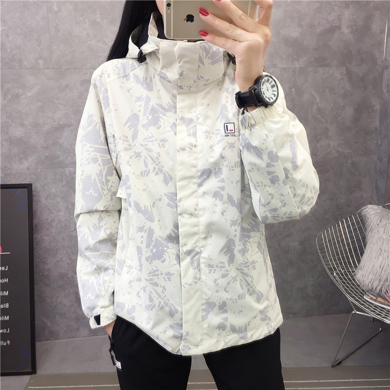 户外冲锋衣女三合一内胆可拆卸秋冬季时尚迷彩旅游登山服男两件套 户外冲锋衣女三合一内胆可拆卸秋冬季时尚迷彩旅游登山服男两件套