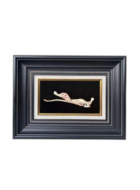 玄关边柜圆圈花艺石材摆件