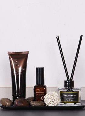 卫生间摆件高级感民宿售楼部卫浴展厅洗手间洗漱套装托盘搭配陈列