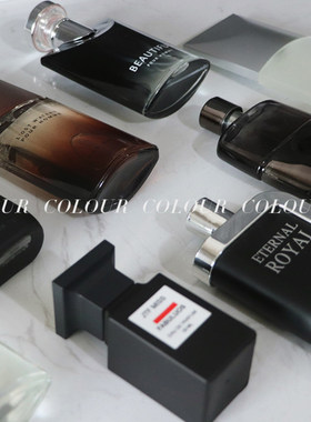 男士香水摆件黑白灰简约