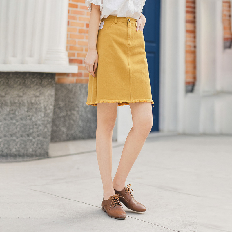 茵曼旗舰店小个夏季2020新款半身裙 茵曼田田极客半身裙