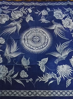 丹寨蜡染技艺桌布苗族蜡染图案设计定制加工蜡染文创设计贵州手工