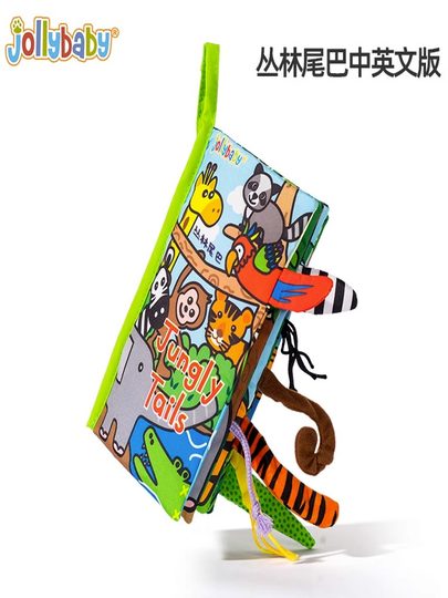 Jollybaby Baby Lath Book Baby Educación temprana Educación Ilustración Reta de regalos Juego de libros de tela sin censura para niños Juguetes