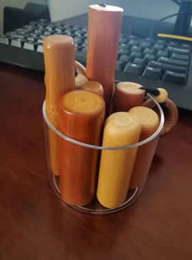 远山工玉竹收纳罐实心竹收纳
