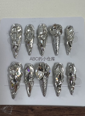闪钻纯手工穿戴甲可定制