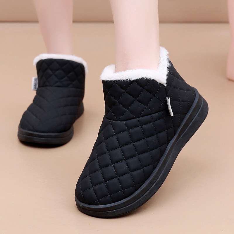 2025新款冬季加绒舒适女棉鞋休闲保暖雪地靴防寒加厚妈妈鞋短筒靴,淘宝优惠券,粉丝福利购,淘宝优惠卷
