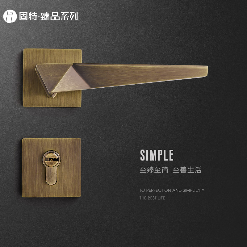 固特臻品系列门锁静音室内卧室门把手欧式家用执手锁轻奢分体锁具