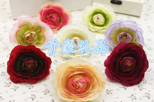 仿真千层玫 茶玫 玫蕾 仿真花 假花朵 DIY帽子包包衣服装饰花 - 图0