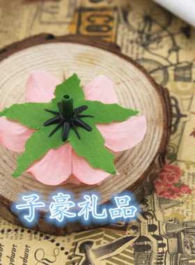 DIY婚庆绢花 撒花装饰花朵 仿真花鞋服配饰花朵 带叶樱花梅花