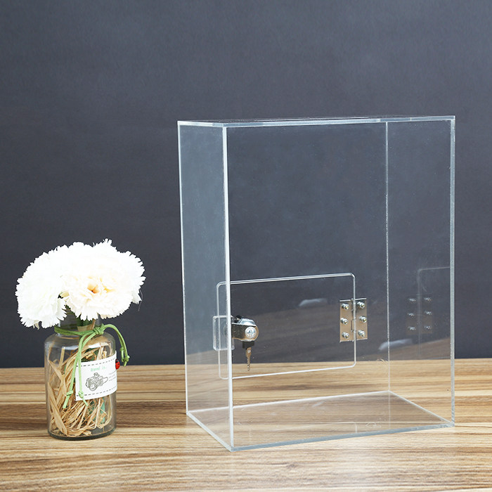 亚克力透明带锁意见箱小费箱废票箱功德箱爱心箱投递箱捐款箱定制