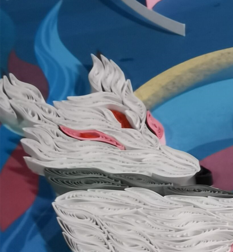 山海经异兽衍纸九尾狐动物手工diy儿童学生折纸老年大学社区活动