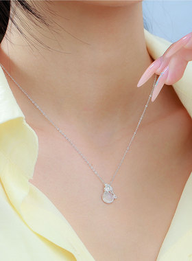 银十字链S999纯银如意福袋项链