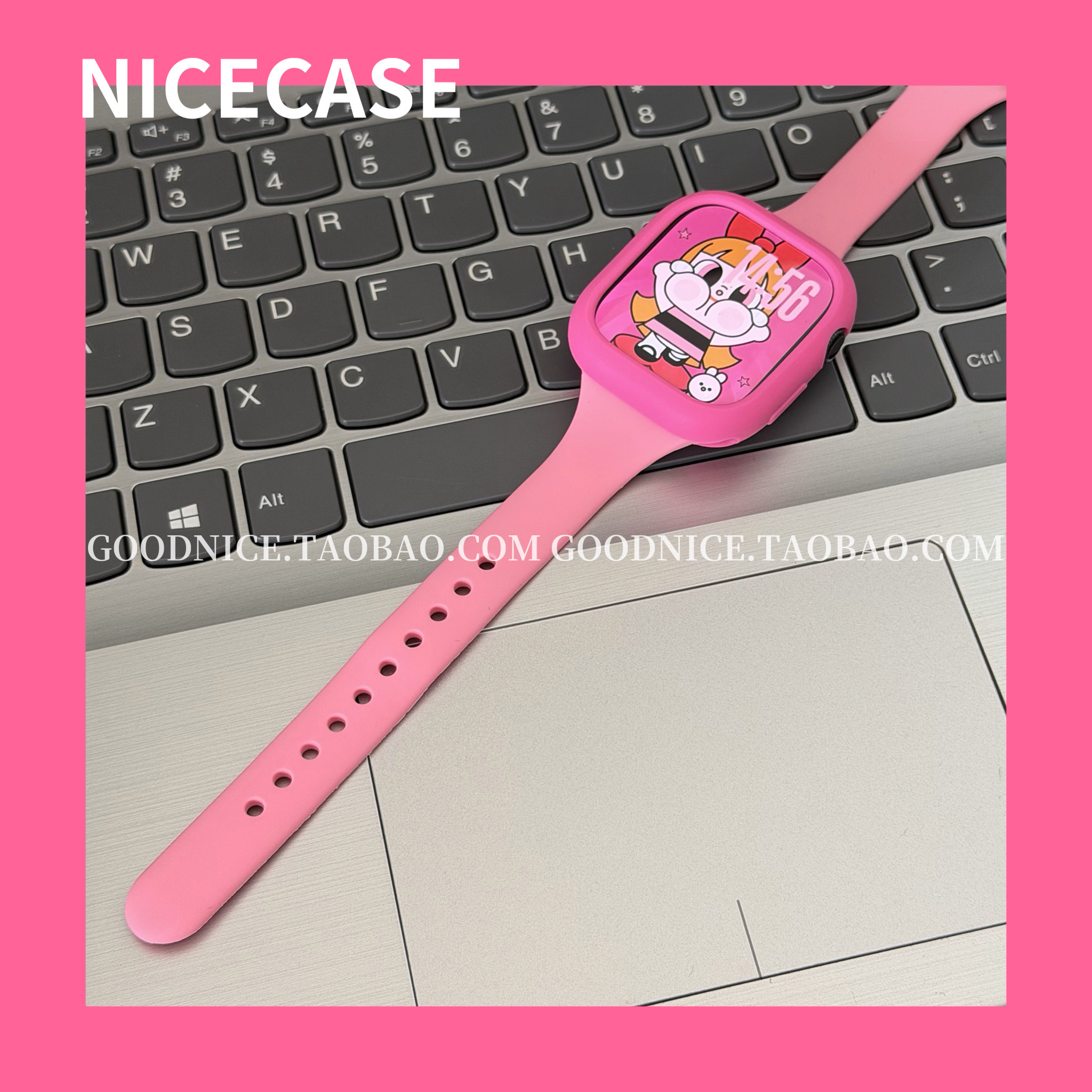 ins超火撞色表带软壳适用iwatchs11苹果s10荧光绿粉se新ultra细款 - 图3