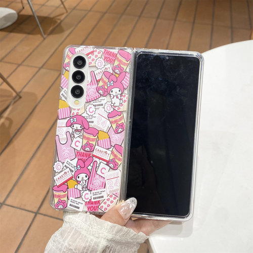 ins日韩卡通美乐蒂帕恰狗适用于三星FOLD7手机壳fold6折叠屏创意新款FOLD5磁吸FOLD4/3手链女款w22保护套 - 图3