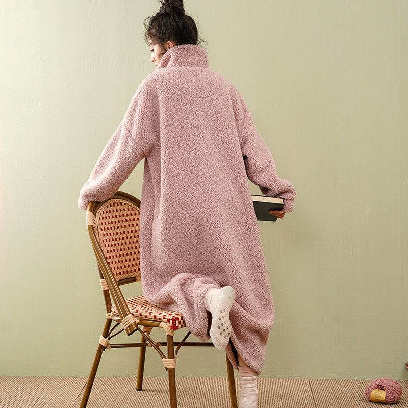 秋冬法兰绒长款网红款珊瑚绒睡衣 美腾睡裙