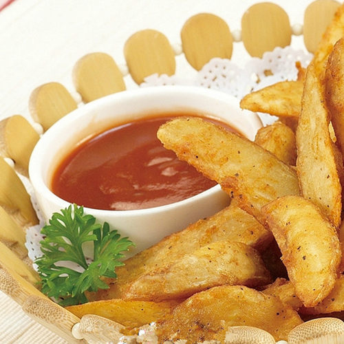 蓝威斯顿原味薯角葱味香草味薯块进口半成品冷冻油炸带皮美式薯条 - 图0