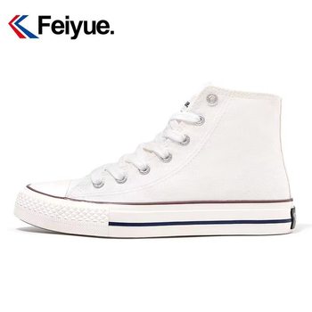 ເກີບຜ້າໃບສູງ Feiyue ສໍາລັບແມ່ຍິງ, ດູໃບໄມ້ລົ່ນຄລາສສິກ, ຄົນອັບເດດ: ຂອງຜູ້ຊາຍແລະແມ່ຍິງຄົນອັບເດດ: ງ່າຍດາຍສີແຂງທີ່ຫຼາກຫຼາຍຊະນິດເກີບບາດເຈັບ, sneakers ສະດວກສະບາຍ