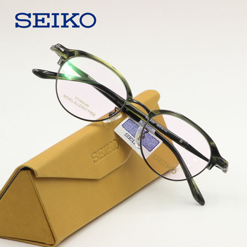 精工眼镜 复古全框时尚男女款眼镜框 纯钛超轻板材眼镜架HC-3011