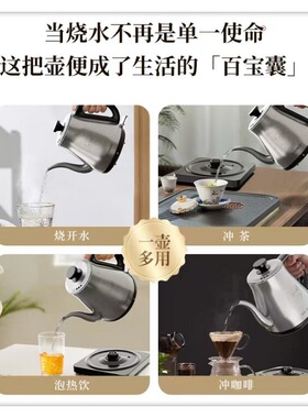 天际304不锈钢电热水壶迷你泡茶