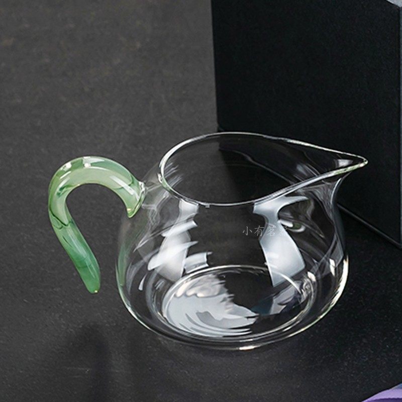 公道杯玻璃手工匀杯大号高档耐热防烫分茶器炫彩把茶海家用倒茶杯,淘宝优惠券,粉丝福利购,淘宝优惠卷