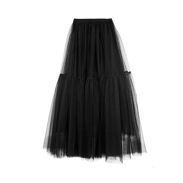 Lu and Shanyu's dark new product puff mesh skirt