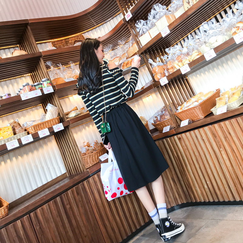 夏季2020新款百褶中长款港味半身裙 然可服饰半身裙