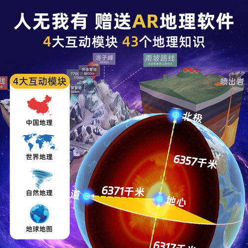 【北斗官方】2026年3D立体图 中国地图和世界地图共2张 92*67cm大尺寸3d精雕凹凸立体地形图 办公室挂图墙贴三维学生地理用 - 图0