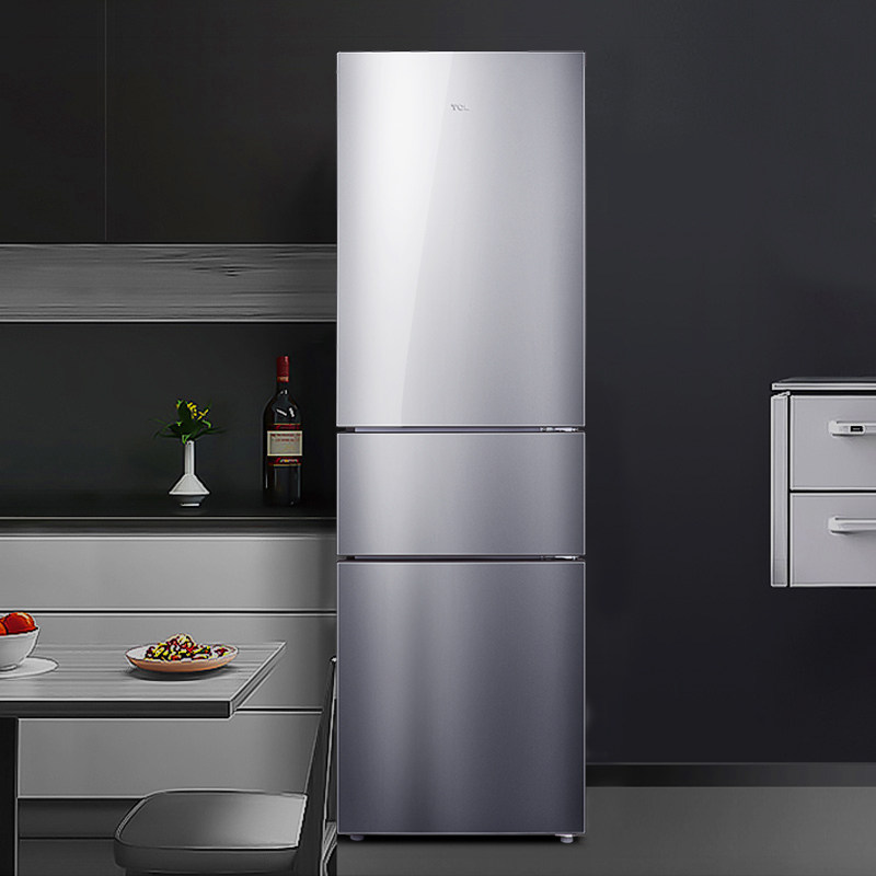 tcl 210升三门风冷家用【无霜冰箱】 tcl惠电厨房冰箱