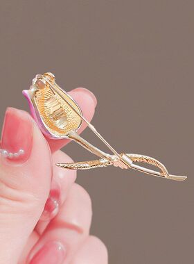 女郁金香西装精致胸花日系别针