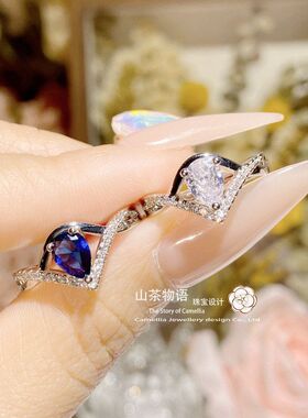 女泪滴复古食指简约百搭几何甜美