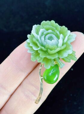 别针高档牡丹花胸花气质精致胸针