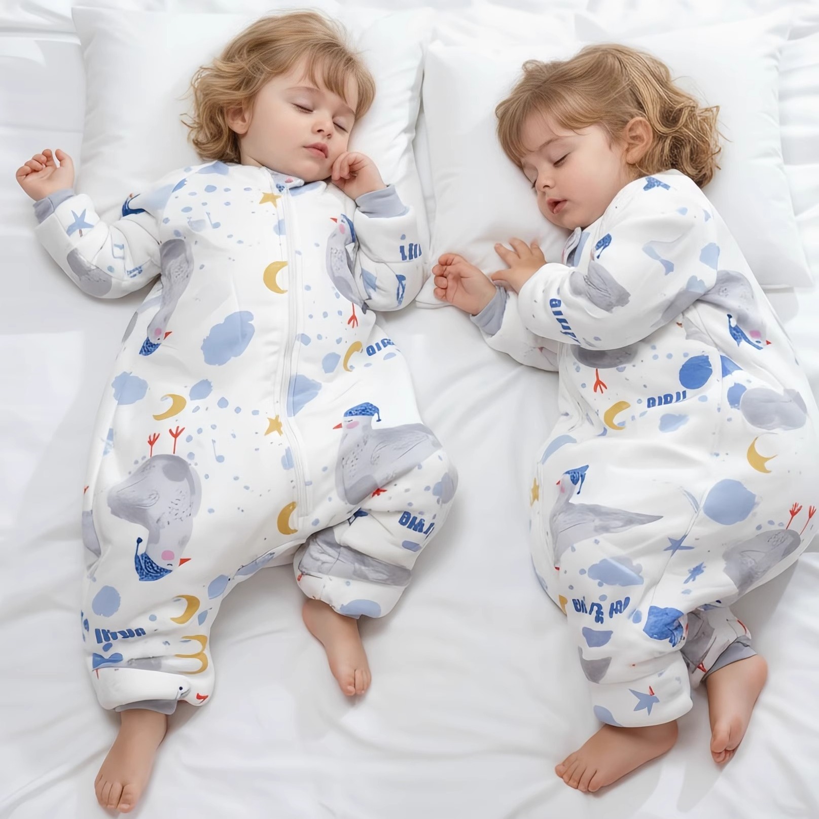 超人豆豆儿童分腿睡袋春秋冬纯棉宝宝儿童舒适睡眠神器四季通用 - 图2