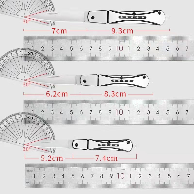 不锈钢迷你小刀锋利随身折叠刀高硬度拆快递刀具便携钥匙扣水果刀-图2