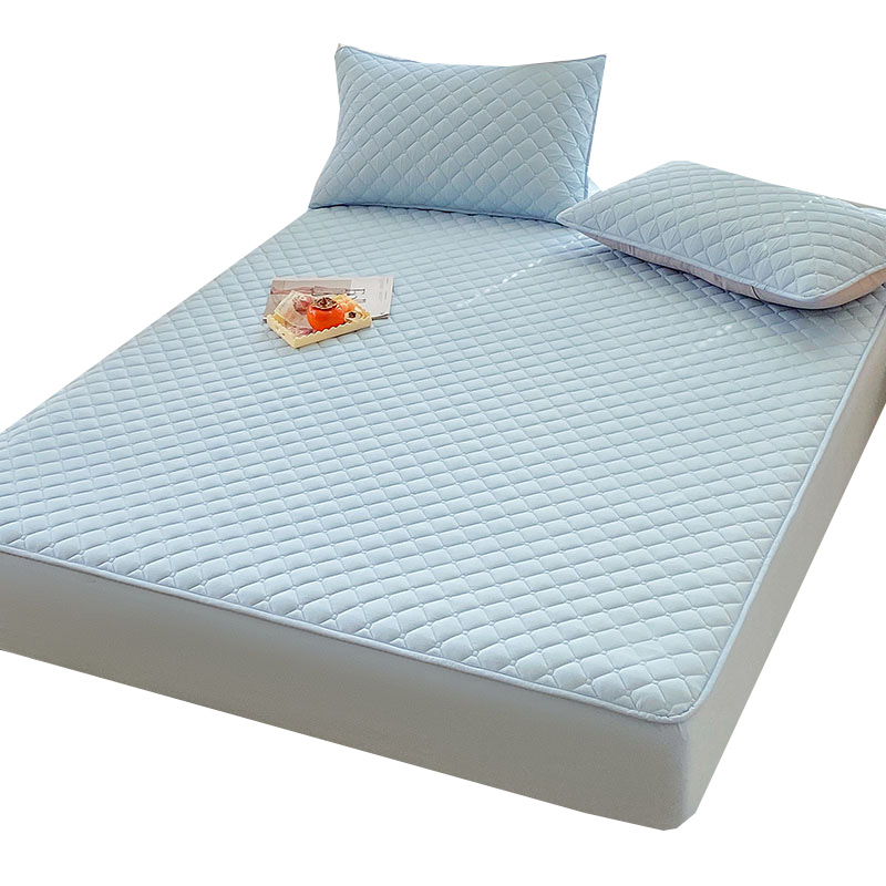 A类大豆抗菌夹棉床笠罩三件套床单套床罩单件床垫保护罩全包床套 - 图0