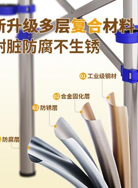 桌子腿支架不锈钢桌腿折叠桌手动升降圆桌架子腿餐桌脚伸缩支架
