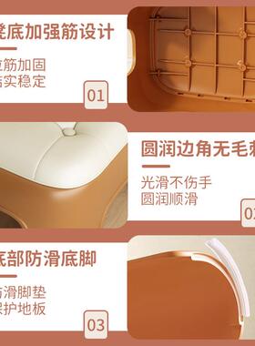 换鞋凳门口家用入户进门穿鞋凳可叠放加厚塑料小凳子客厅沙发矮凳