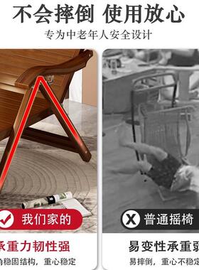 躺椅折叠椅阳台家用休闲老人靠背椅久坐舒服可躺可睡竹凉椅子