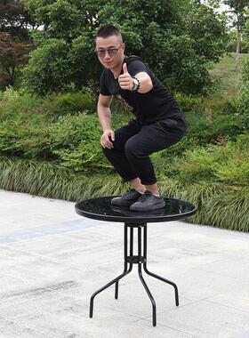 户外桌椅带伞藤椅阳台休闲庭院铁艺花园组合藤编室外露台三五件套