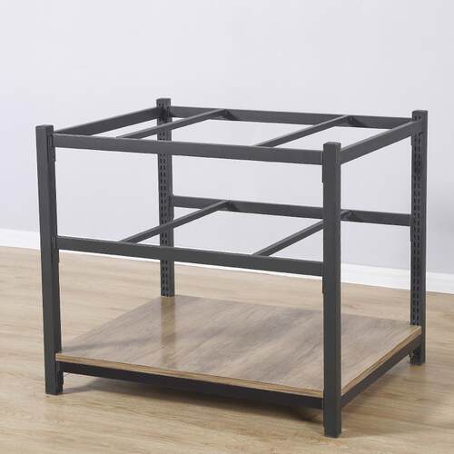 超市促销台牛奶堆头展示架三层饮料架定制粮油店陈列架加厚地堆架-图2