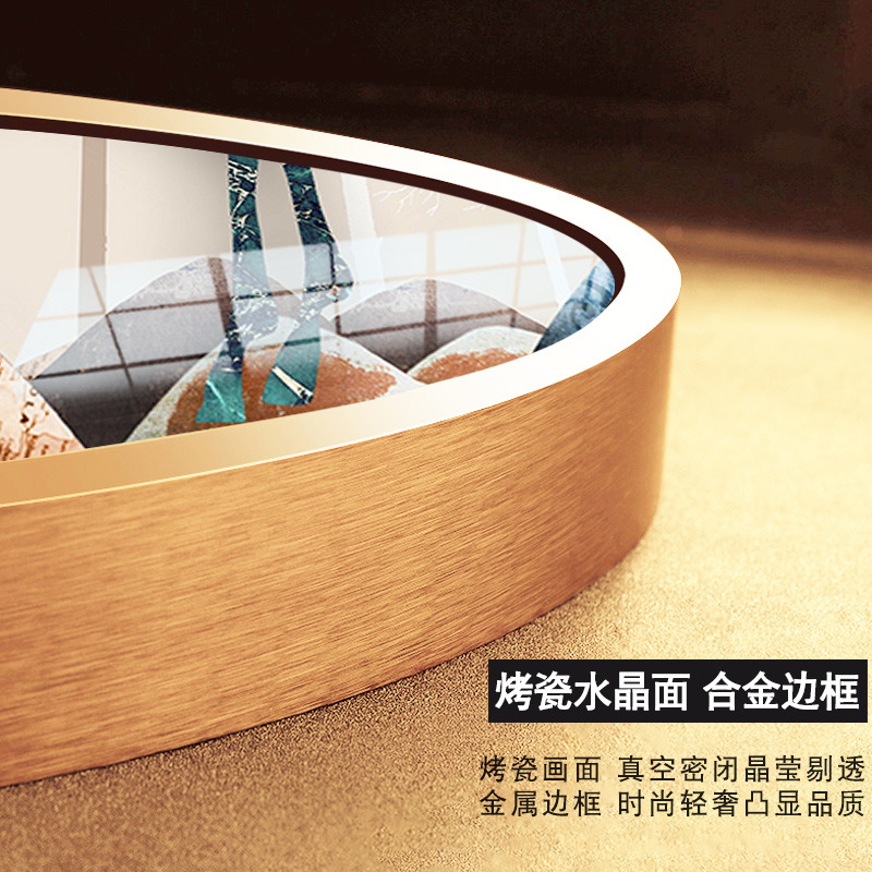 大圆形抽象鹿风景玄关背景墙装饰画晶瓷水晶壁画金属框晶钻镜面竖 大圆形抽象鹿风景玄关背景墙装饰画晶瓷水晶壁画金属框晶钻镜面竖