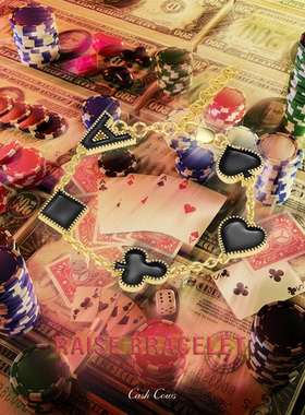 【24KGoldn同款】CASH COWS Raise Bracelet“扑克雅宝”叠戴手链