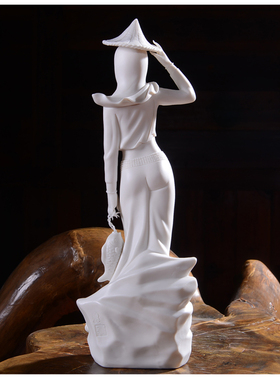 居家摆件作品德化陶瓷惠安女