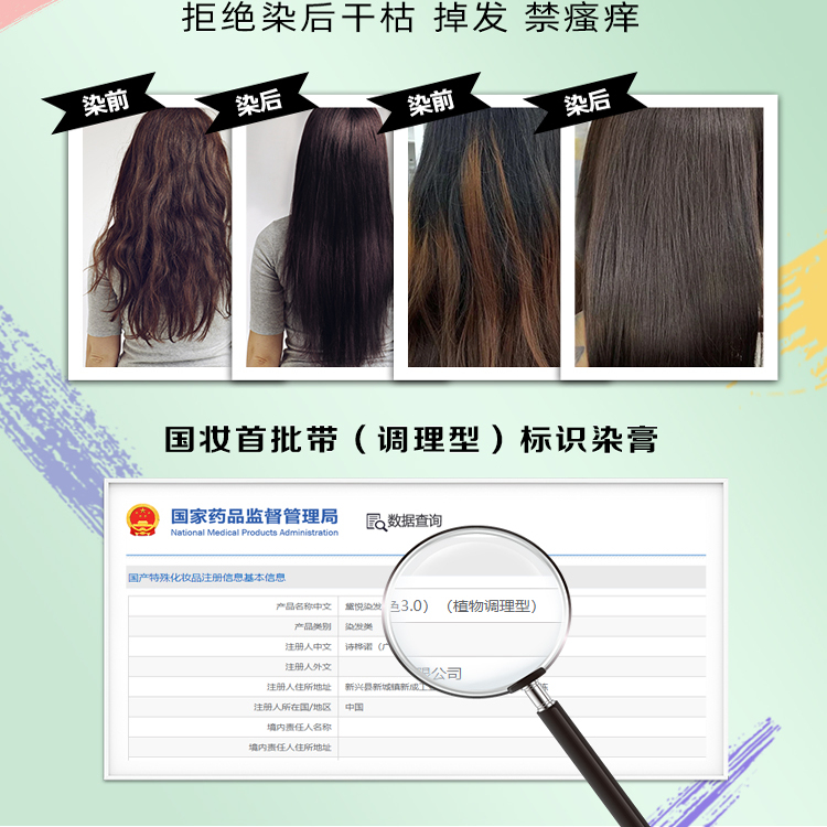 染发剂植物纯自己在家染发膏女男2024流行色显白黑茶色天然一梳黑