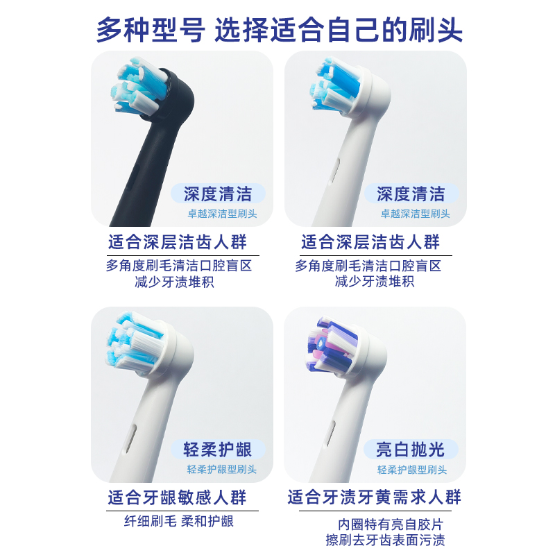 Oralb/欧乐biO电动牙刷专用替换刷头云感微震小圆头刷头io8 io9 - 图1