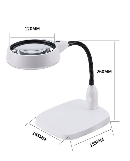 Lupa de escritorio 50x de alta definición artesanal alemana con luz LED 30 lectura de chip de placa base de reparación de electrodomésticos