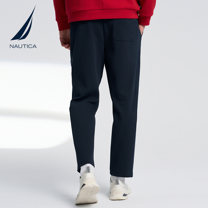 【龙年限定】NAUTICA/诺帝卡24春季新年款宽松松紧腰针织裤KO4114 - 图2