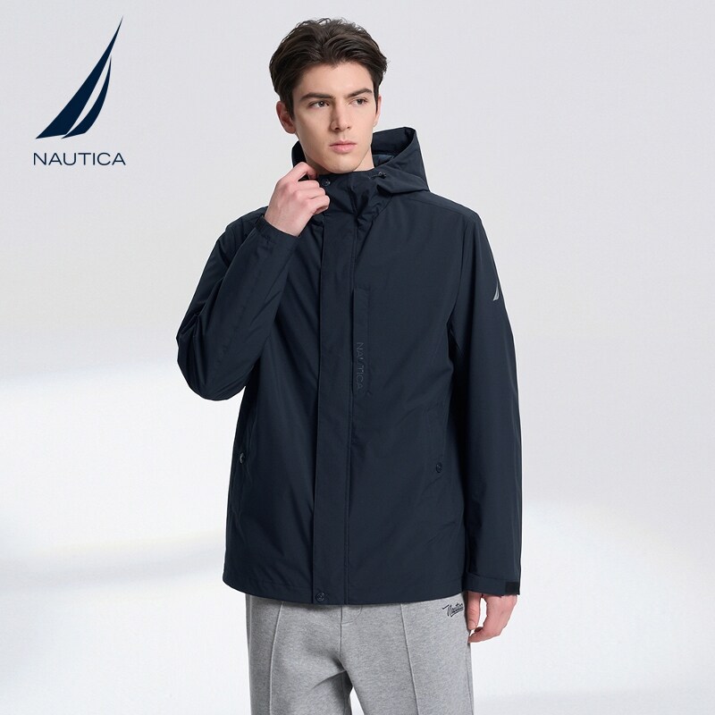 NAUTICA/诺帝卡男装23新款春季外套防轻泼水连帽休闲夹克JO1398R_虎窝淘