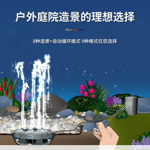 德国欧亚瑟小喷泉家用户外庭院小型灯光喷泉水景五重奏跳泉造景 - 图0
