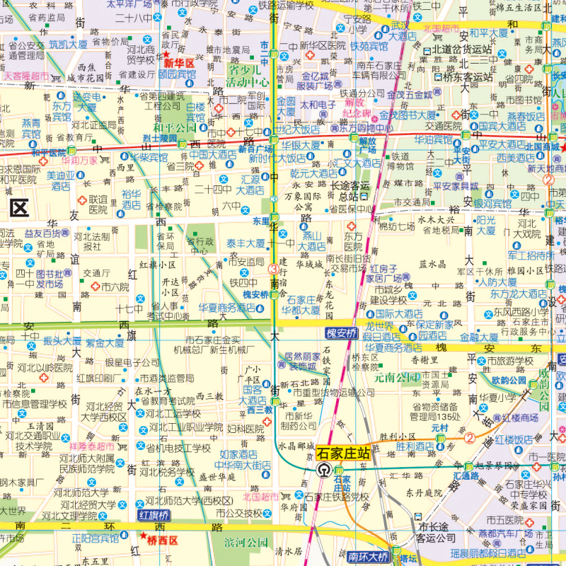 【石家庄速发】2024年新版河北省交通旅游图河北地图城区街道详图详图景点美食购物唐山邯郸医院航空铁路-图2